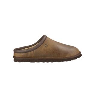 UGG Men's Brown Leather Slippers
